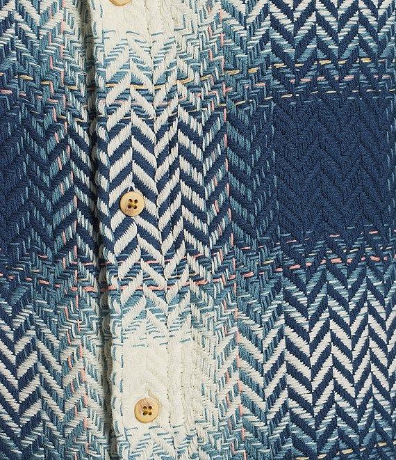 Rowm Short Sleeve Chunky Twill Button-Front Shirt Product Image