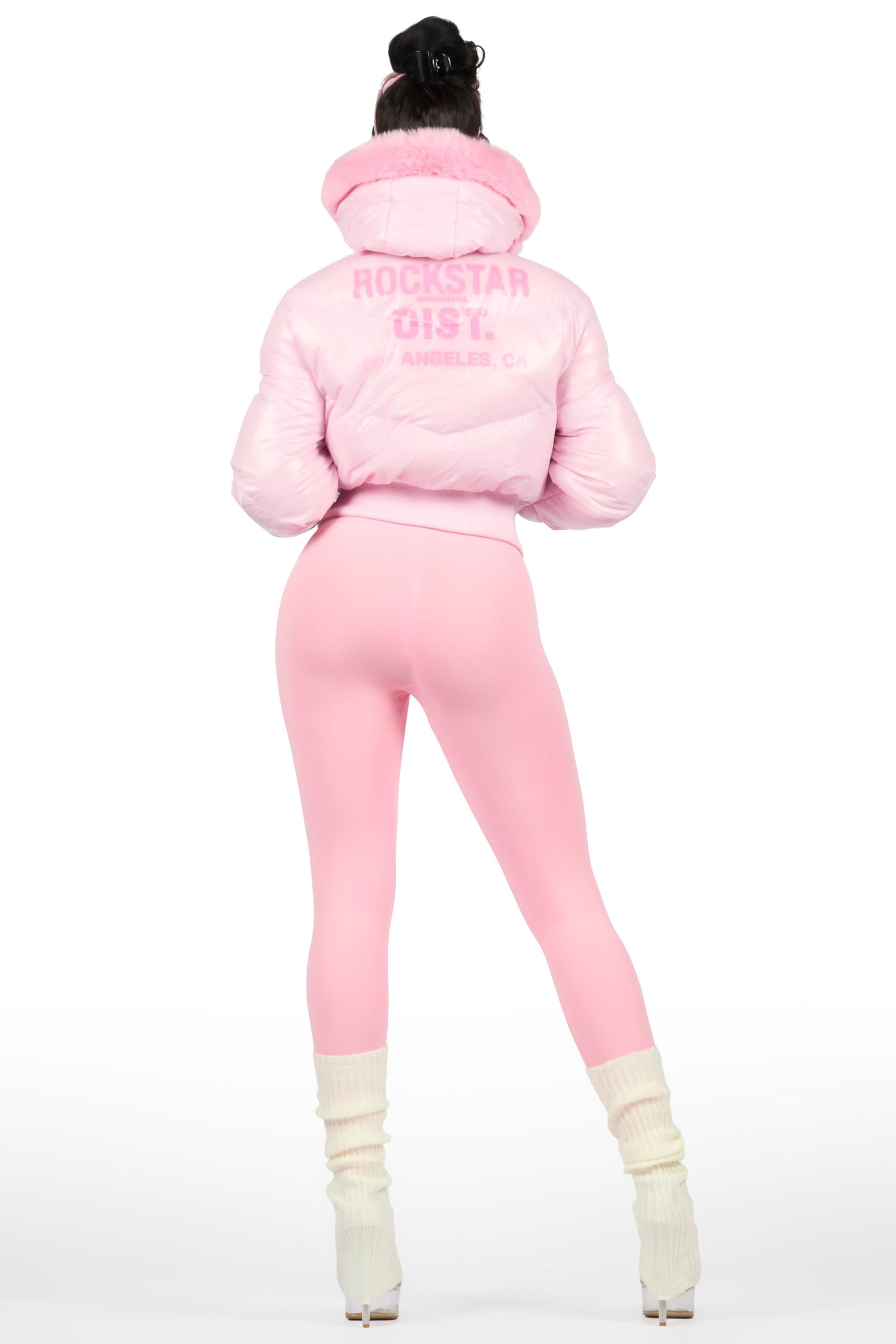 Moncia Pink Puffer Jacket Female Product Image