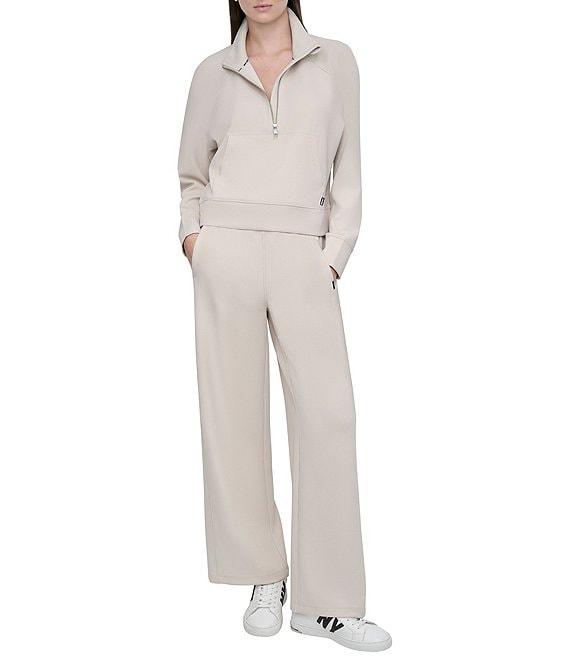 DKNY Sport by Donna Karen Coordinating Highline Ribbed High Waist Wide Leg Pants Product Image
