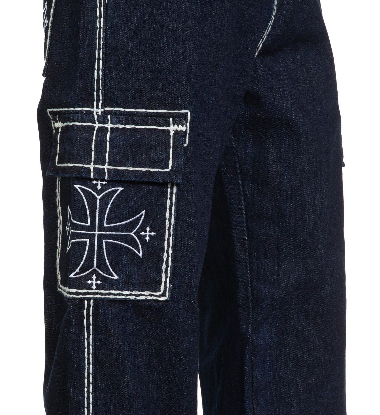 Wide Leg Cargo Jeans Male Product Image