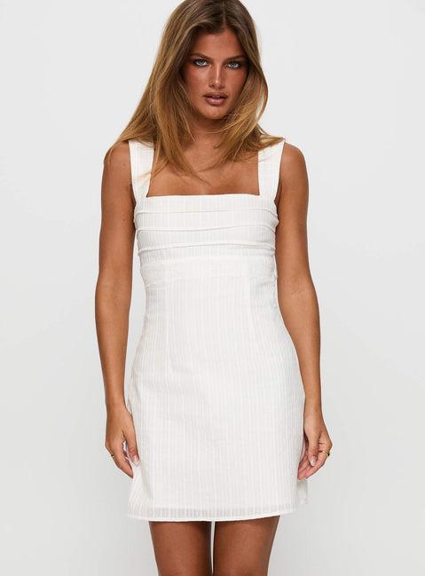 Anyone But You Mini Dress White Product Image