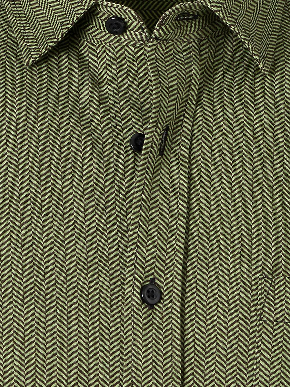 Cotton Button Front Polo - Green Product Image