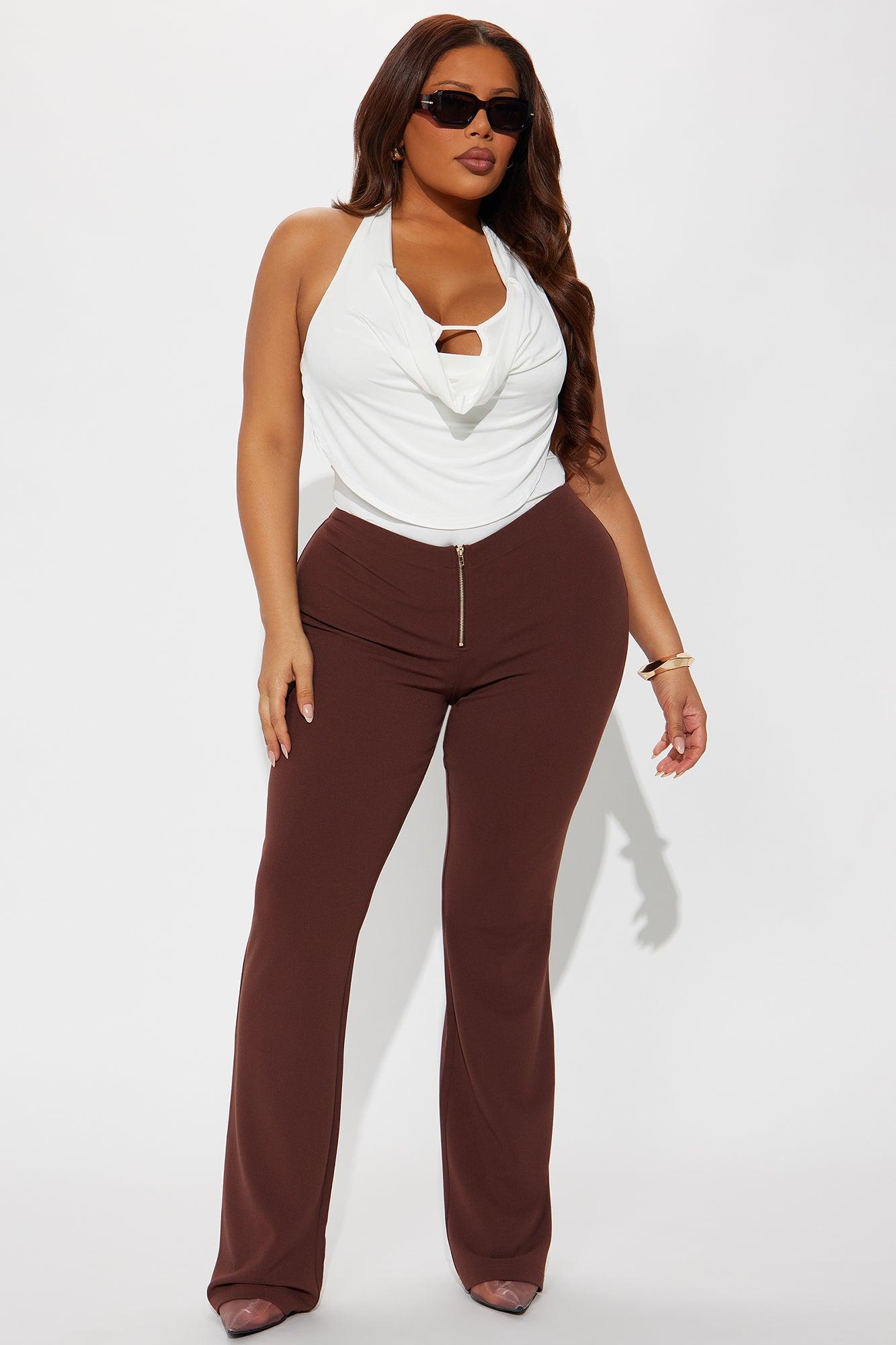 Moving On Cowl Neck Halter Bodysuit - White Female Product Image