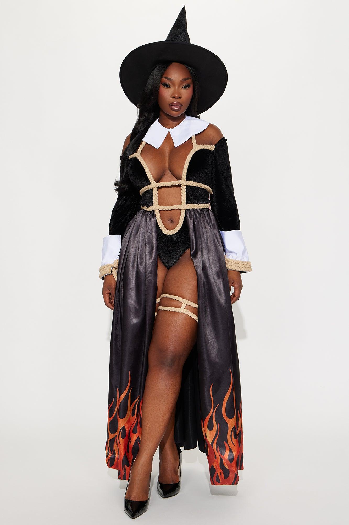 Hellfire Witch 3 Piece Costume Set - Black/combo Female Product Image