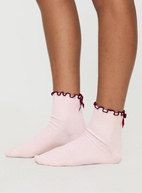 Lanter Socks Pink / Red Product Image