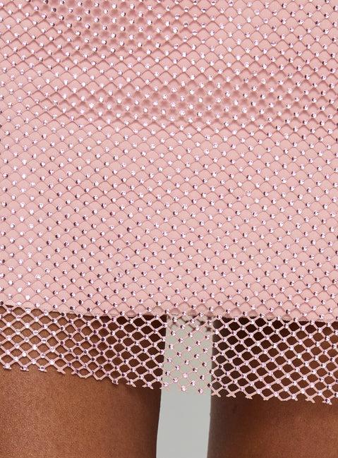 Jemira Strapless Shimmer Mini Dress Pink Product Image