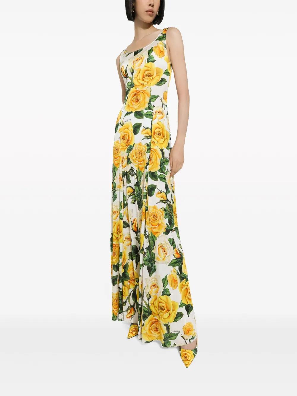 rose-print maxi dress Product Image