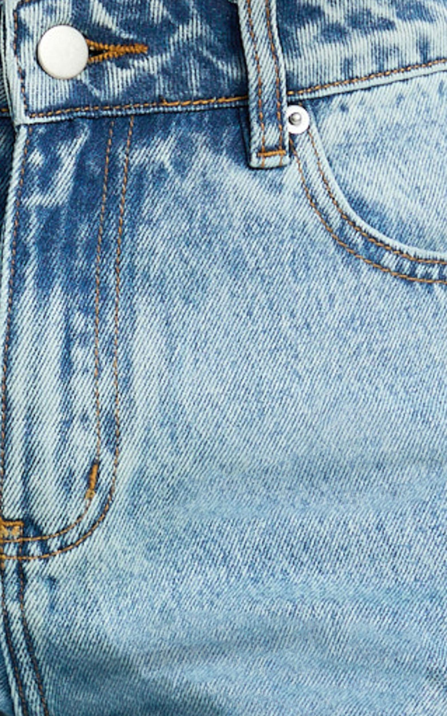 Jacqueline Jeans - High Waisted Relaxed Recycled Denim Bootcut Jeans in Mid Blue Wash Product Image