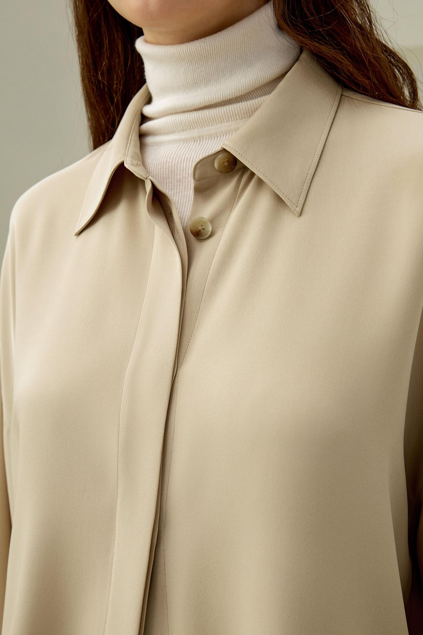 LILYSILK Silk Shirt Women - Black 30 Momme Silk - Chic Three-Dimensional Look Shirt XS Product Image