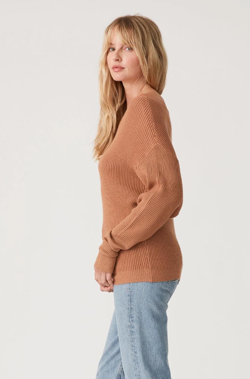 Waffle Knit Pullover Sweater Product Image