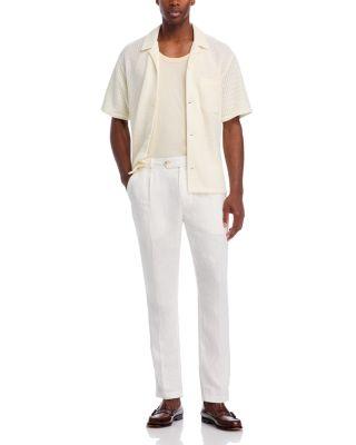 Linen Tapered Pleated Pants Product Image