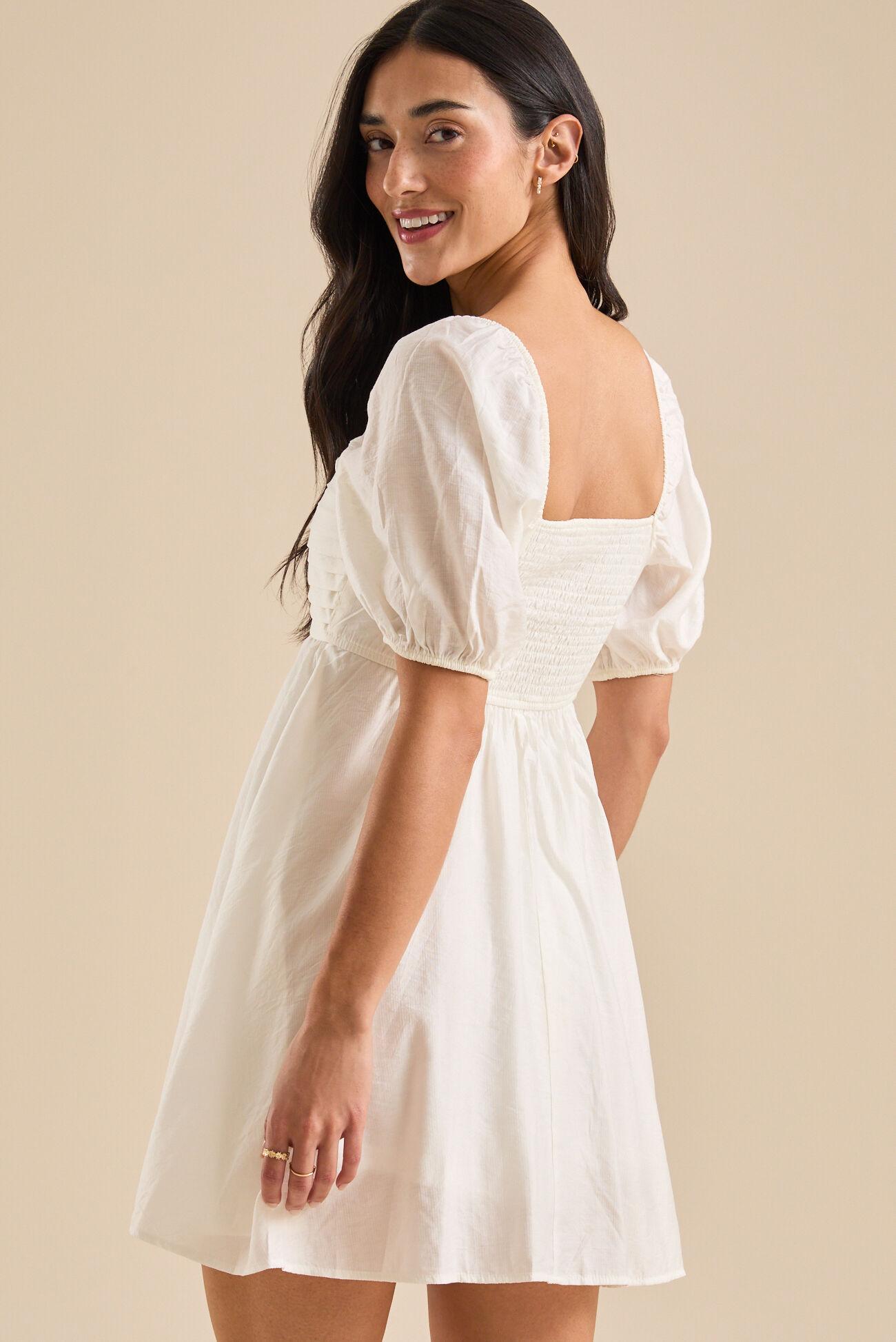 Amalia Puff Sleeve Pleated Dress Product Image