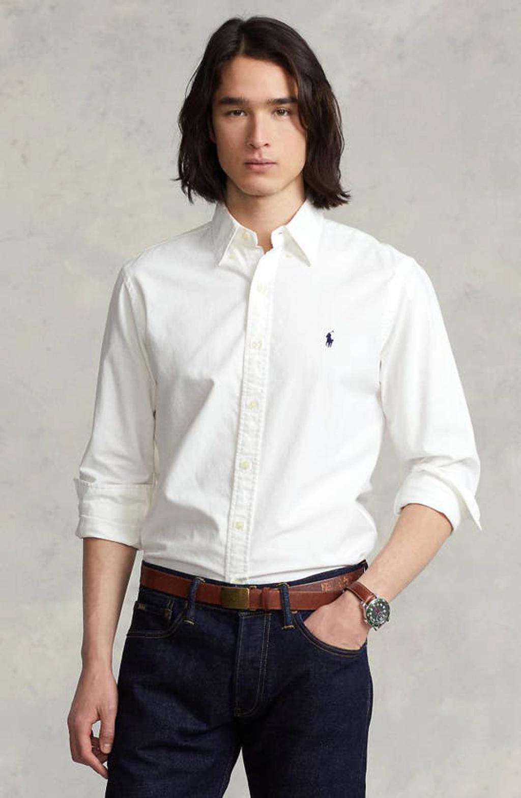 POLO RALPH LAUREN Long Sleeve Sport Shirt Clothing In White Product Image