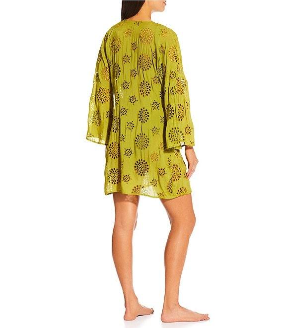Antonio Melani Eyelet Front Knot Dress Swim Cover-Up Product Image