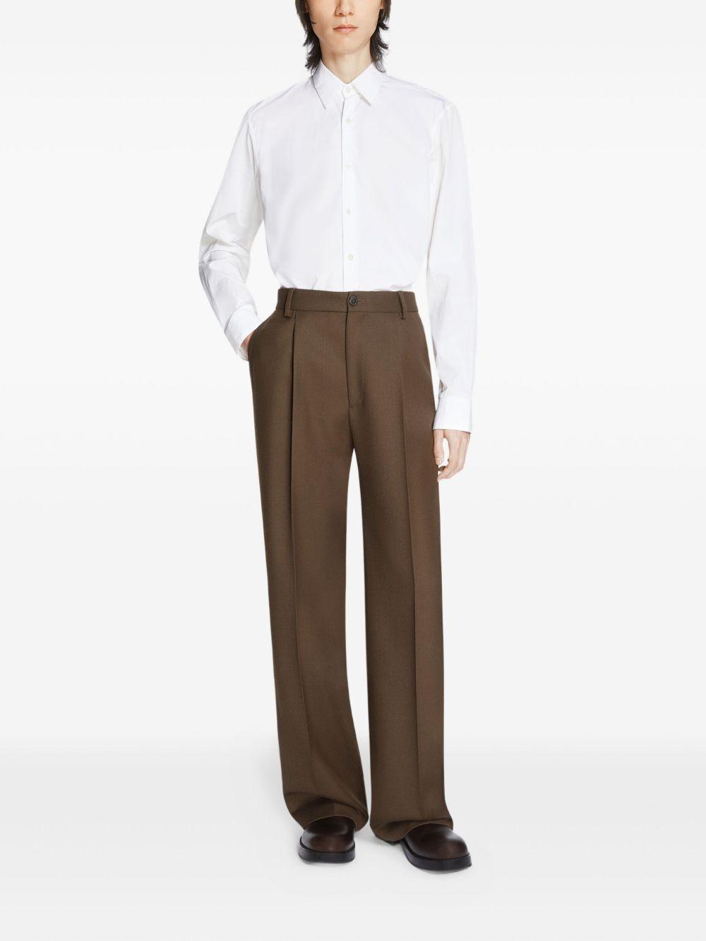 wool straight-leg trousers Product Image