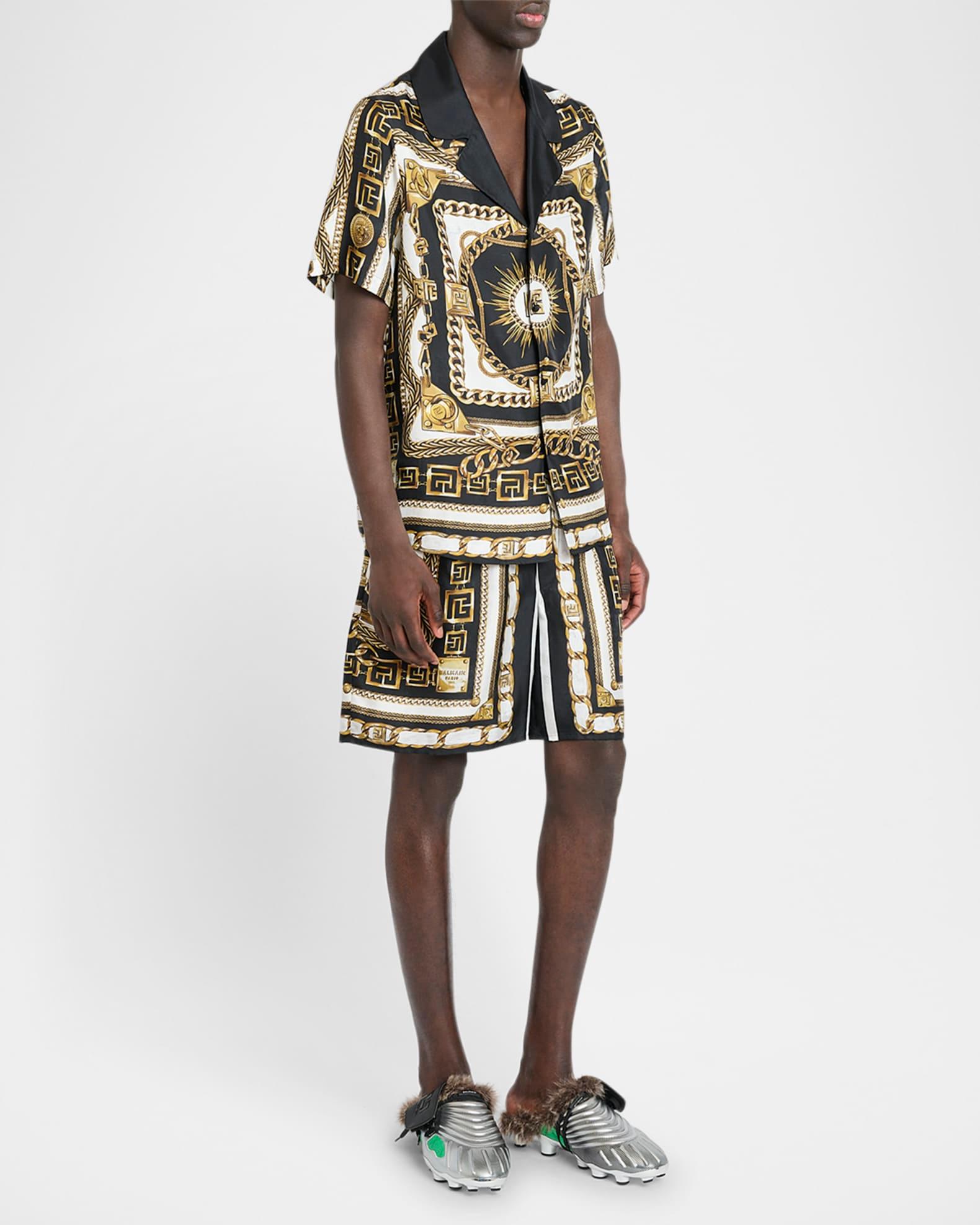 Men's Foulard-Print Pull-On Shorts Product Image