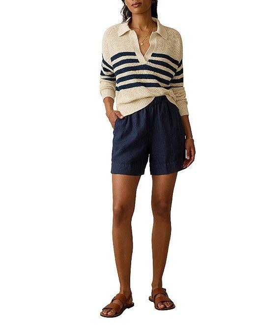 Faherty Bayview Organic Cotton Woven Mid Rise Boxer Shorts Product Image