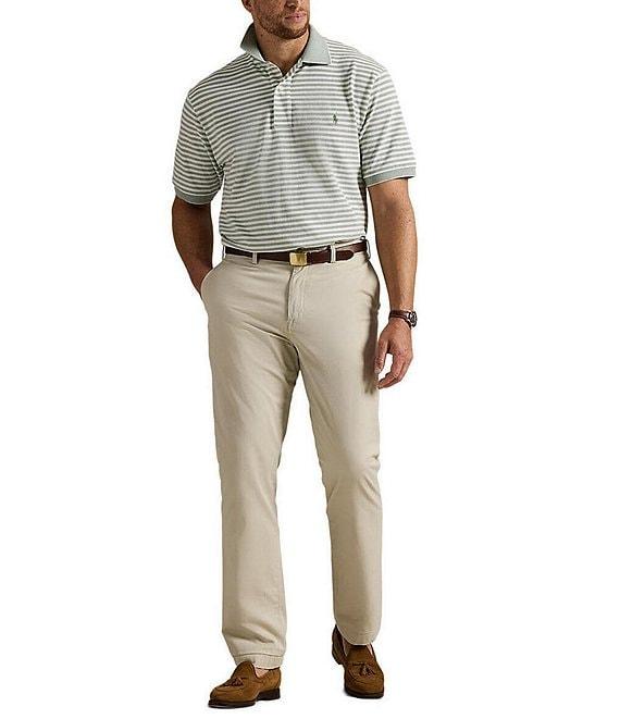 Polo Ralph Lauren Big & Tall Classic Fit Striped Oxford Mesh Short Sleeve Polo Shirt Product Image
