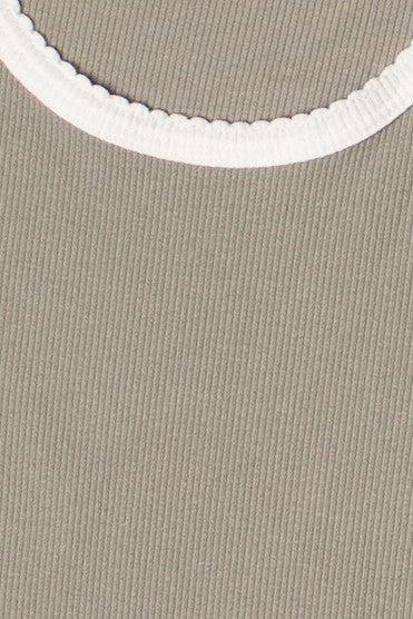 Scallop Edge Ringer Tee Product Image