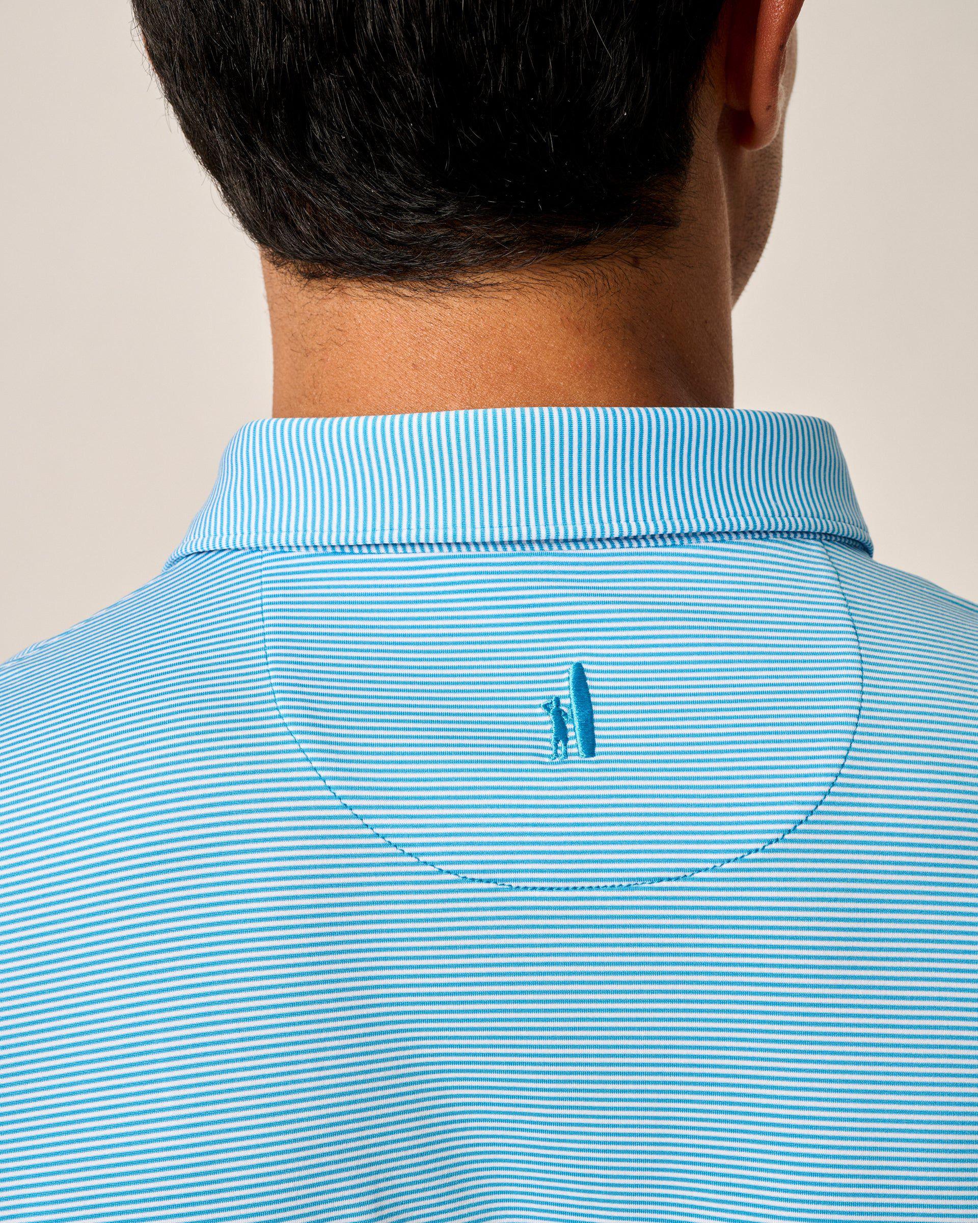 PerryGolf Performance Jersey Polo - Lyndonn Stripe Product Image