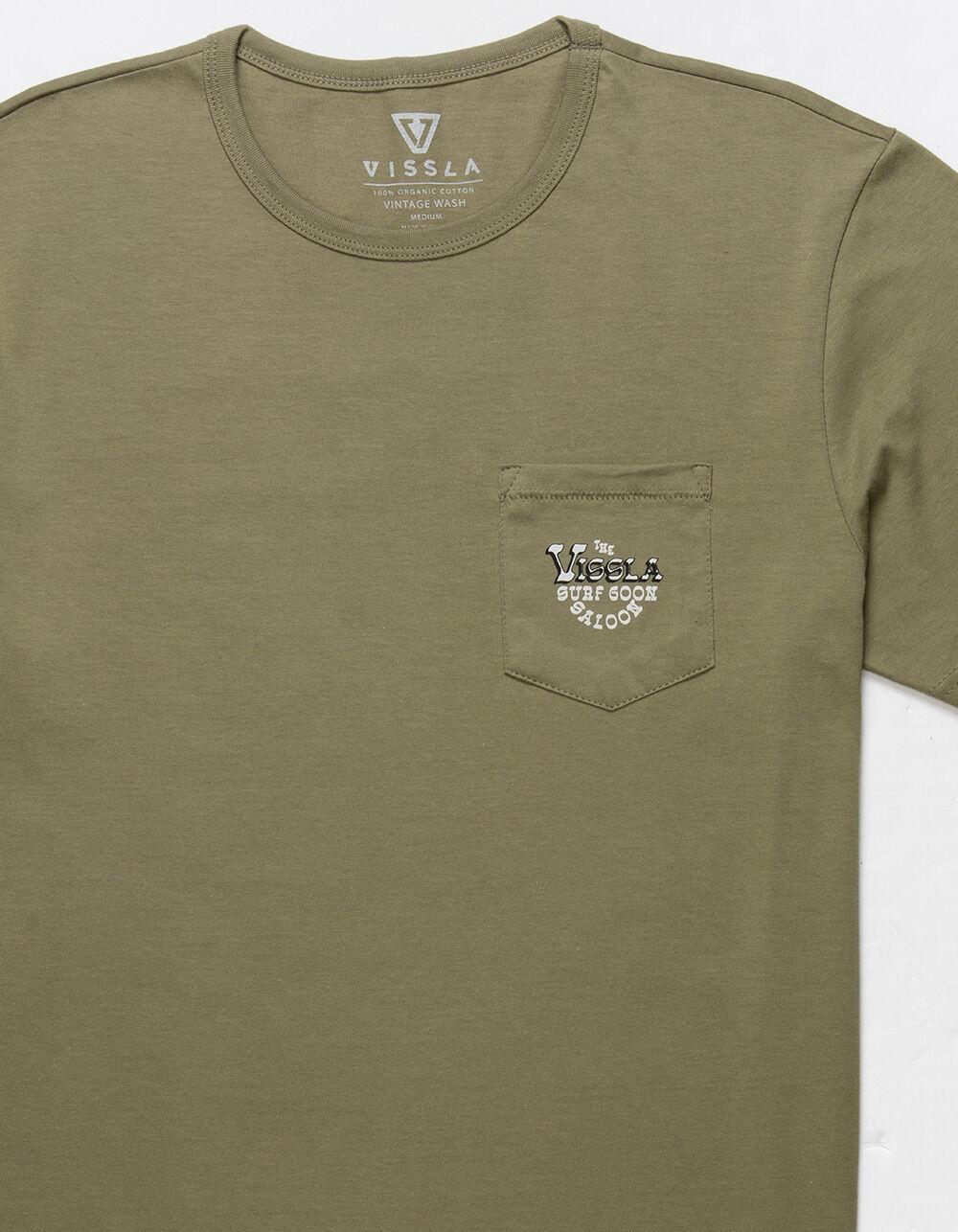 VISSLA Surf Goon Mens Pocket Tee - OLIVE Product Image