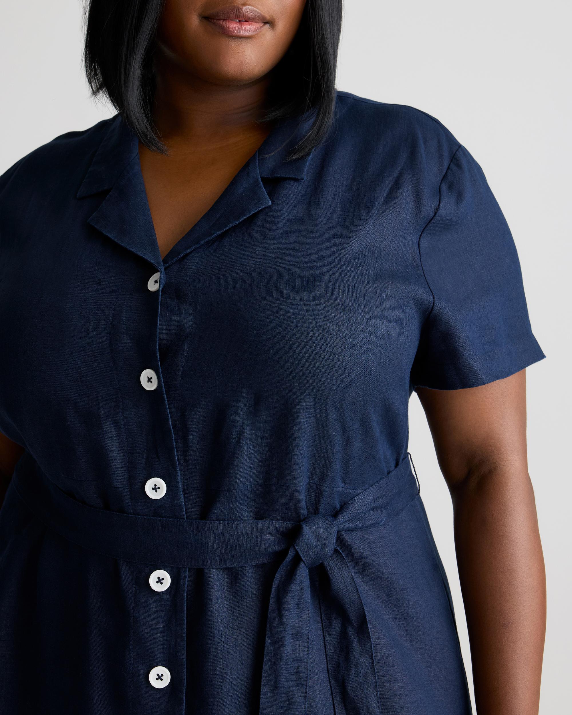 Quince | Women's 100% European Linen Button Front Dress Product Image