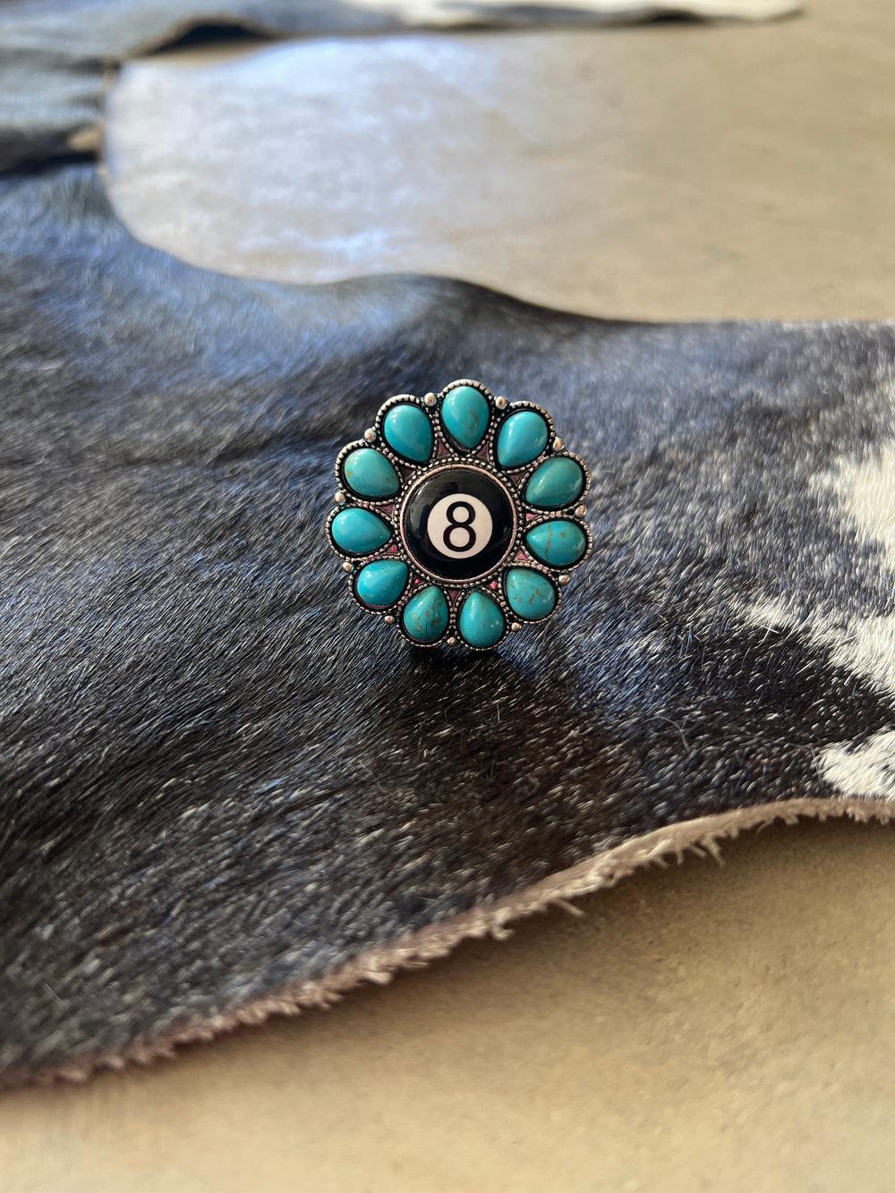 8 Ball Adjustable Ring - 2 Colors Product Image