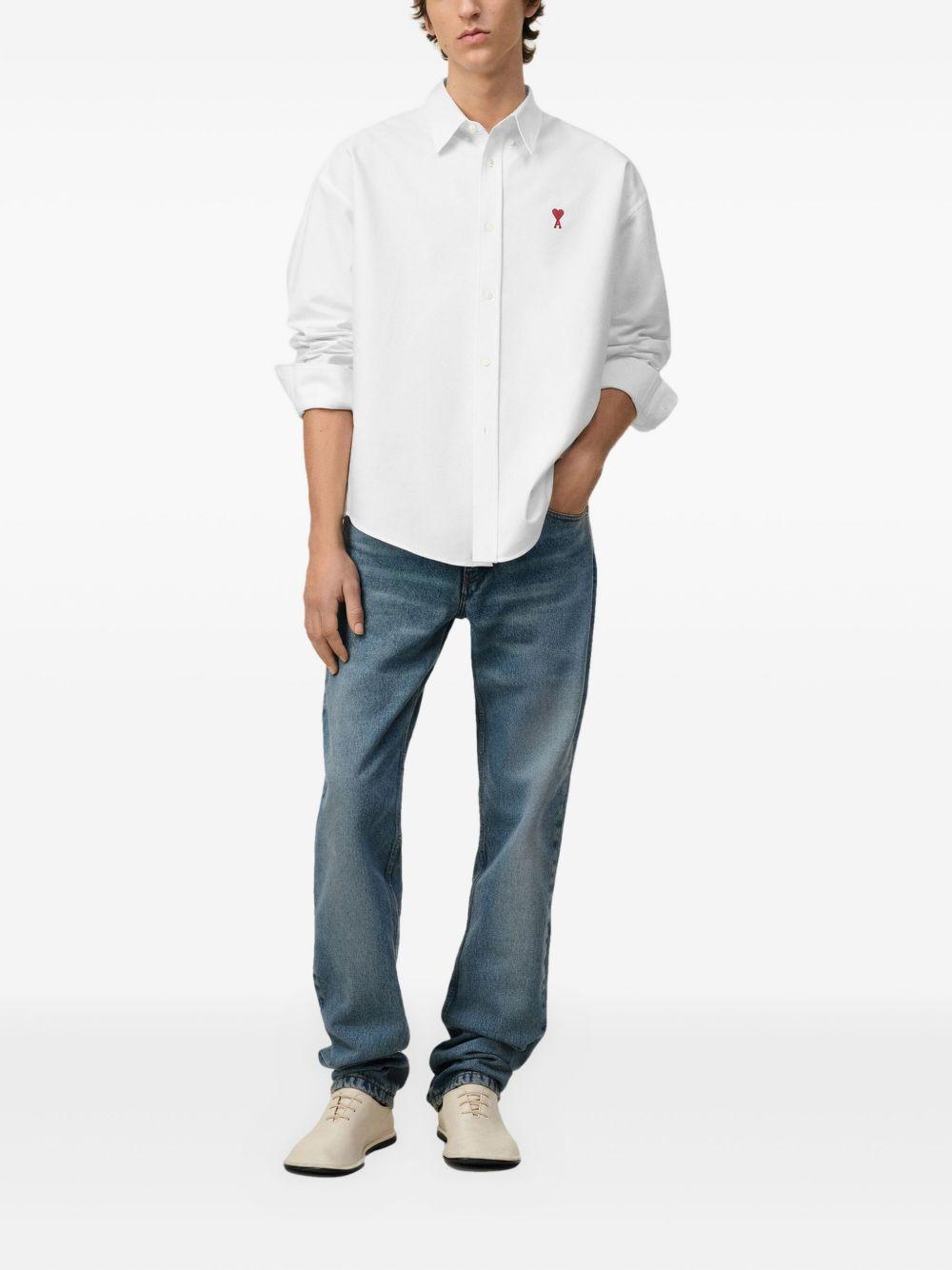 logo-embroidered poplin shirt Product Image