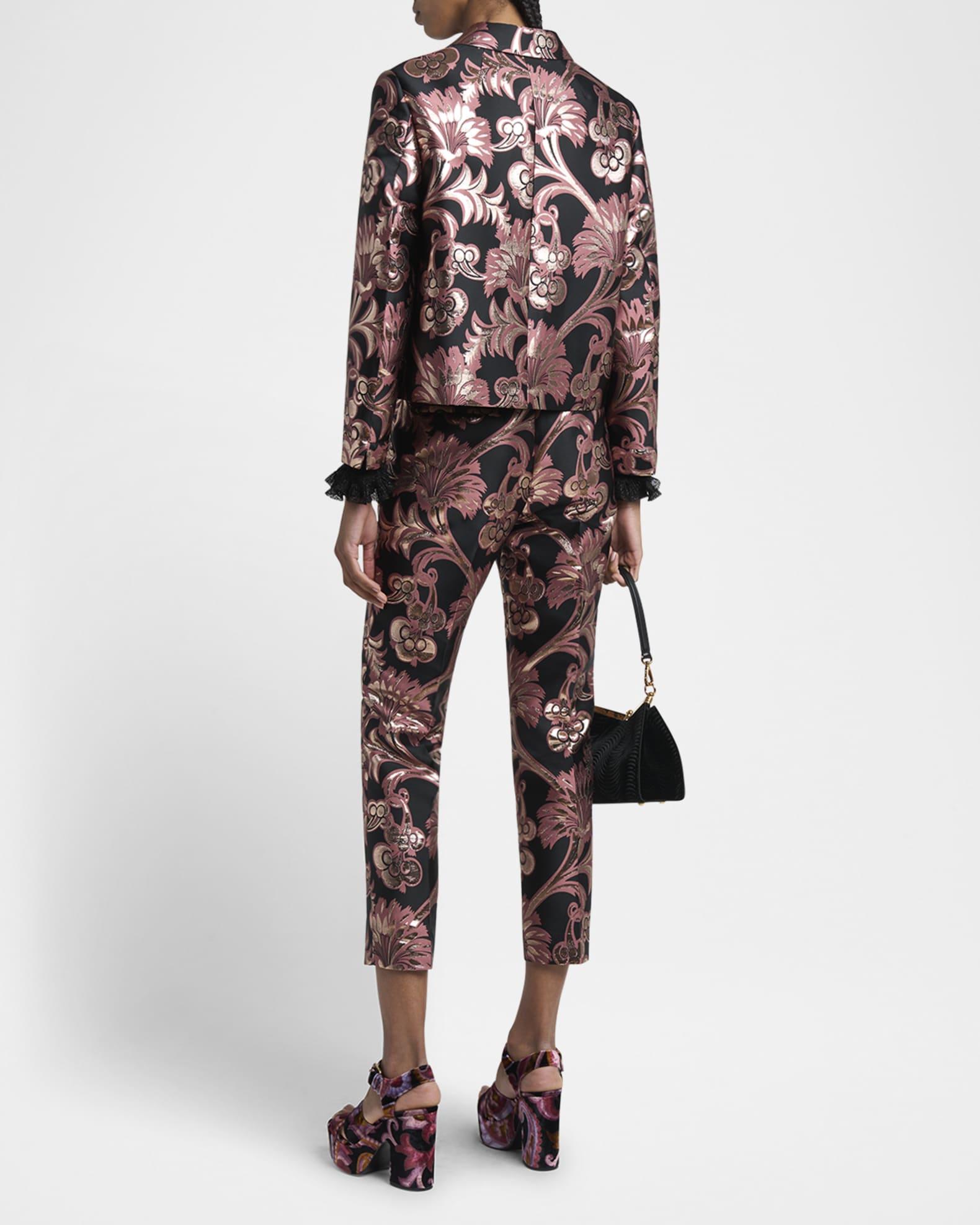 Metallic Jacquard Single-Breasted Blazer Product Image