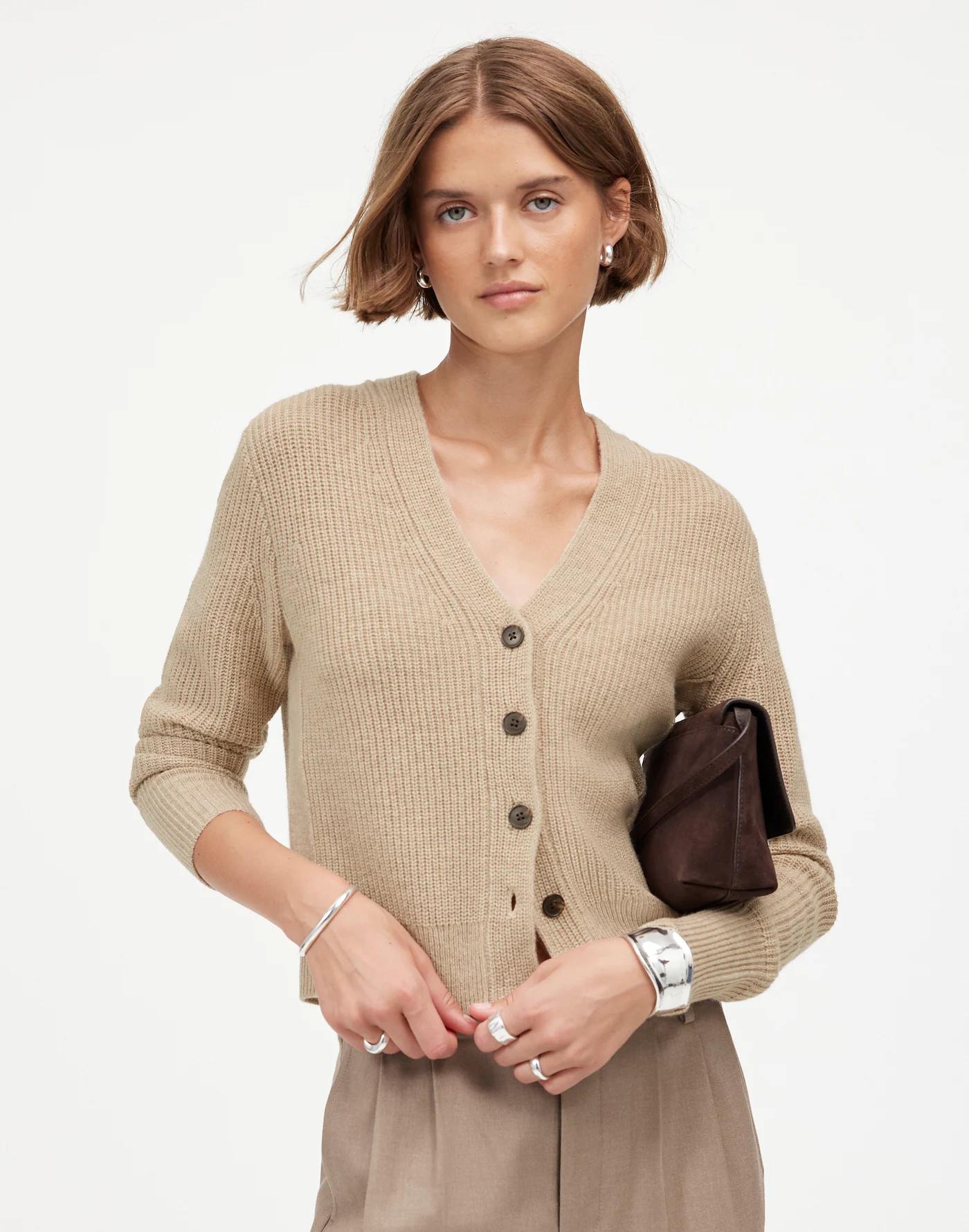 SoftWool Button-Front Cardigan Product Image