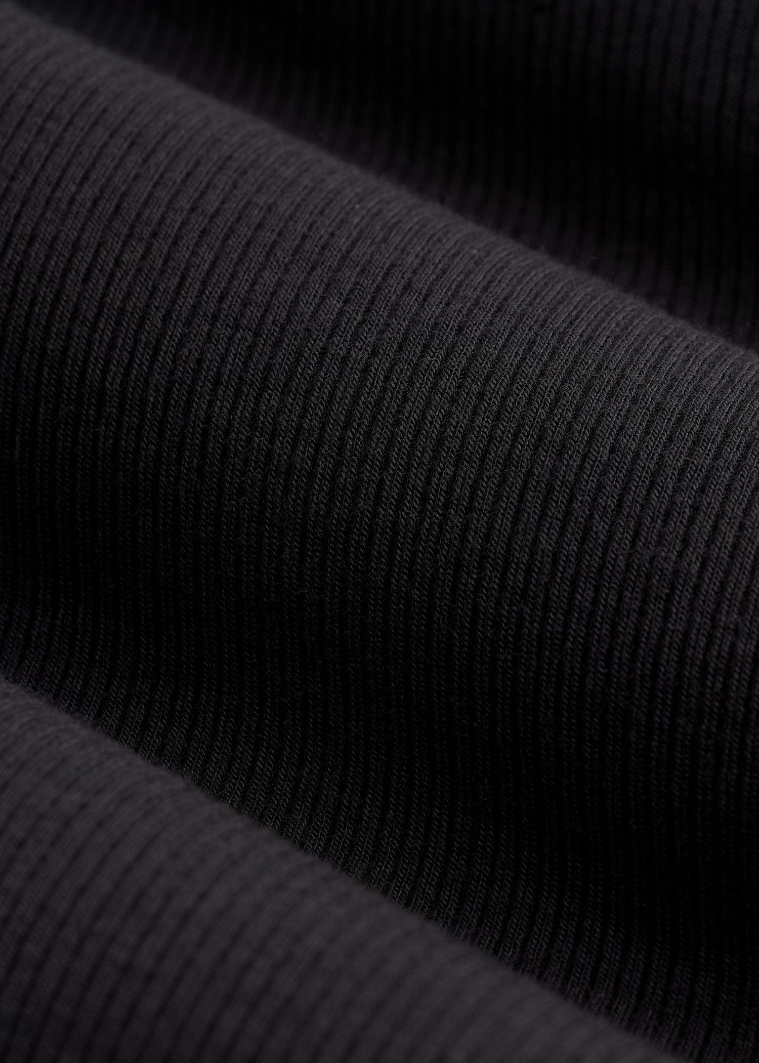 Fitted Long Sleeve Ribbed Turtleneck Tee for Tall Women in Black Female Product Image