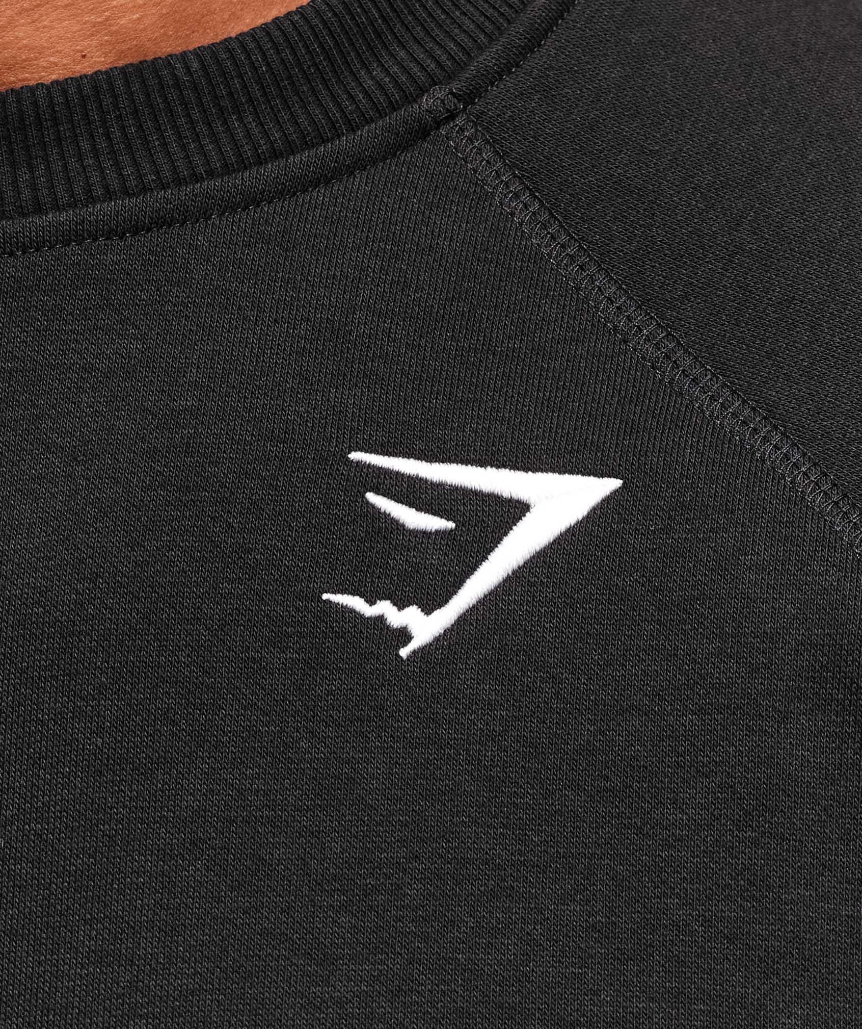 Gymshark Crest Sweatshirt - Black Male Product Image