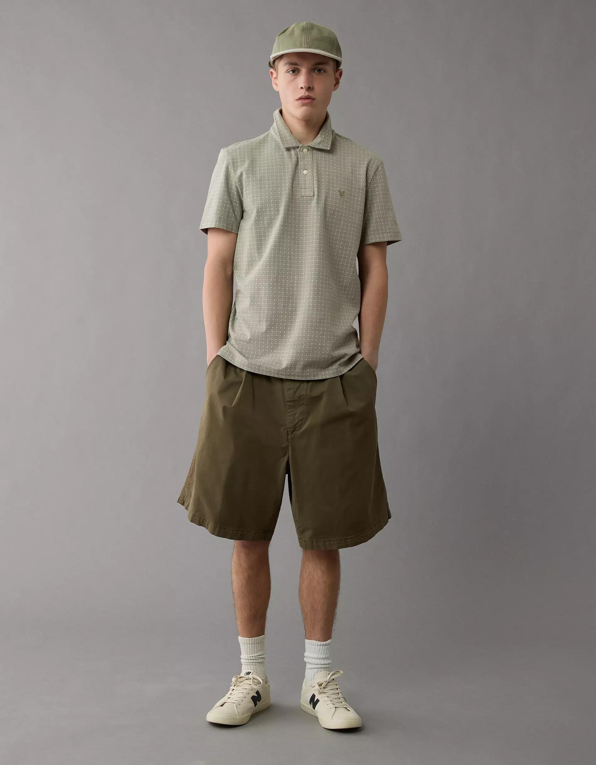 AE 24/7 Club Logo Printed Polo Shirt Product Image