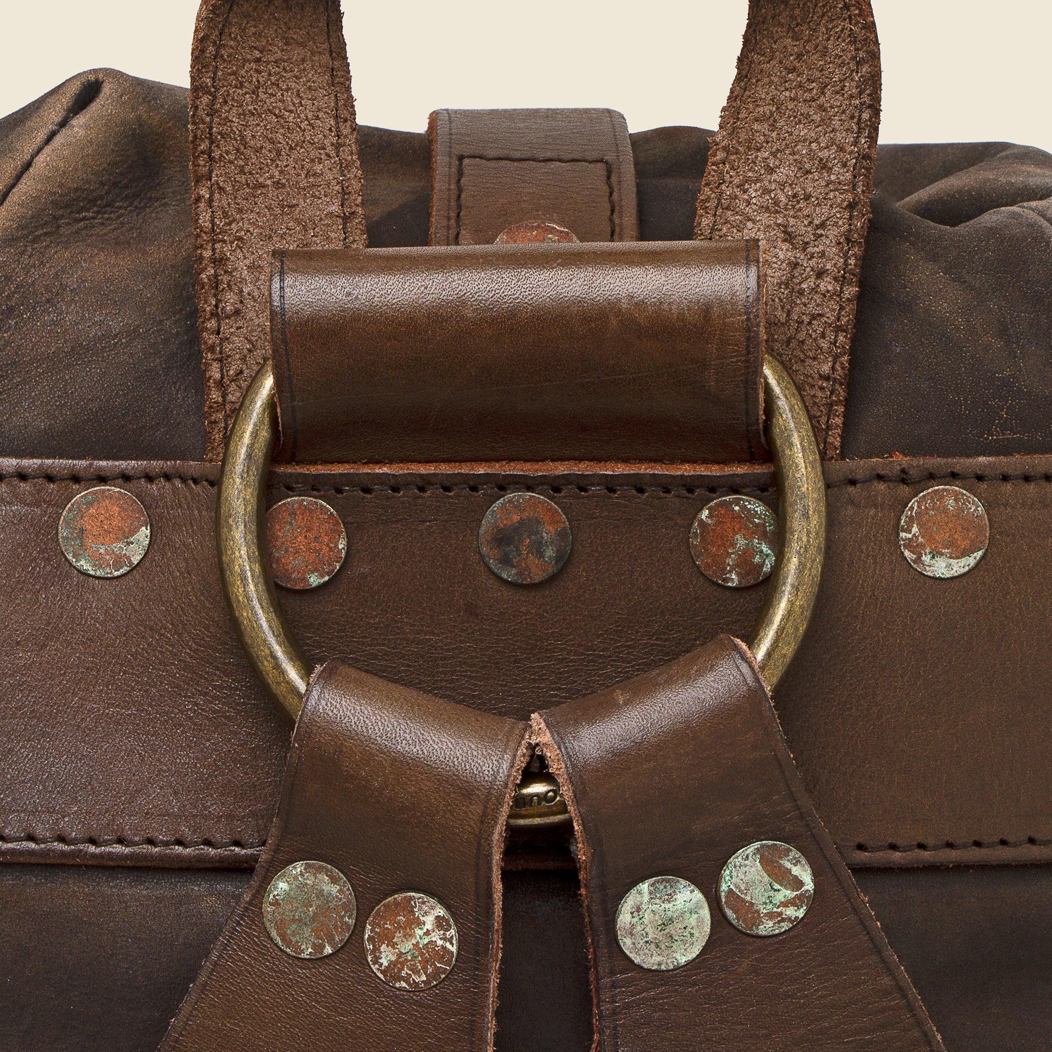 Leather Rucksack - Black Over Brown Product Image