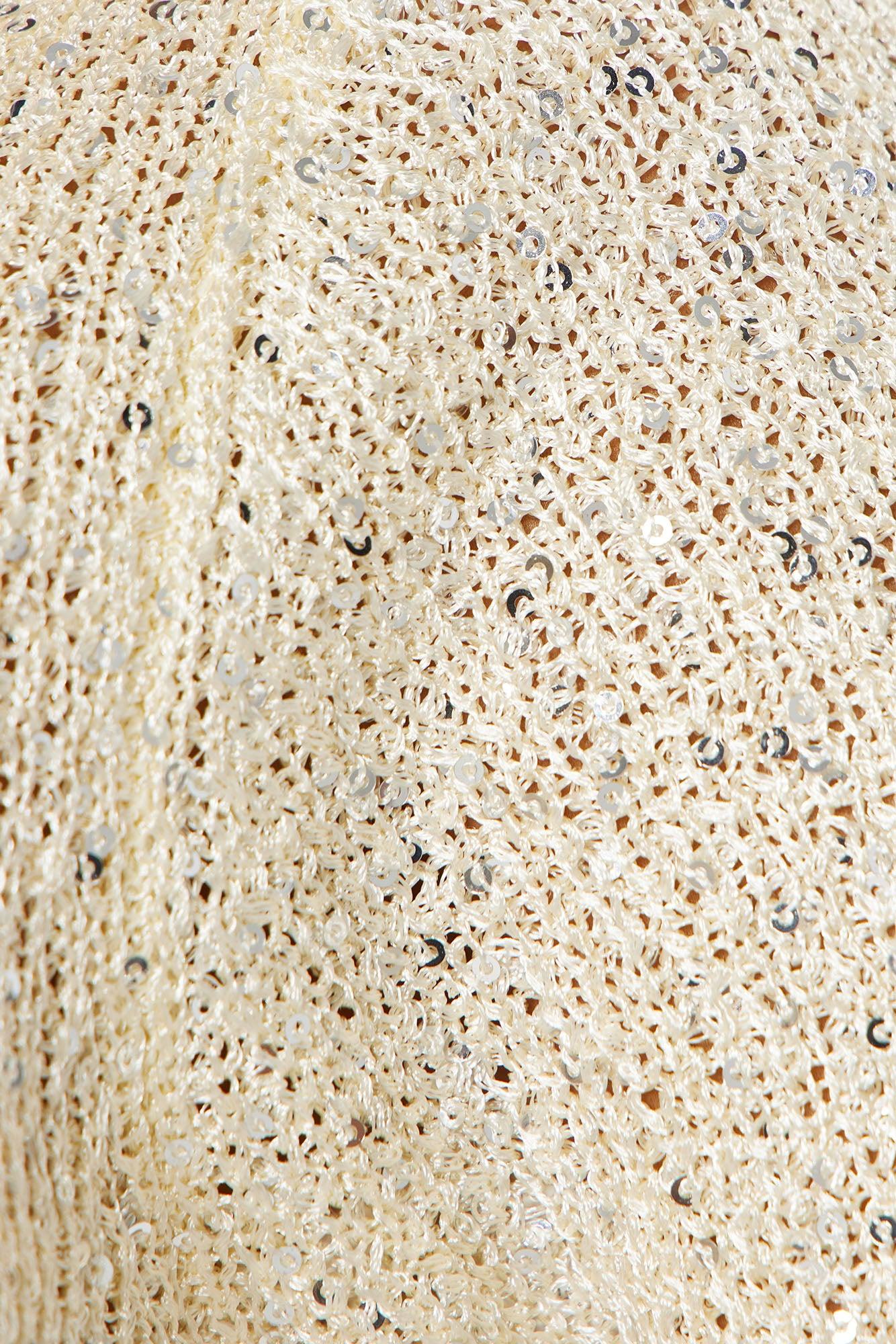 Shimmer And Glow Crochet Mini Dress - Cream Female Product Image