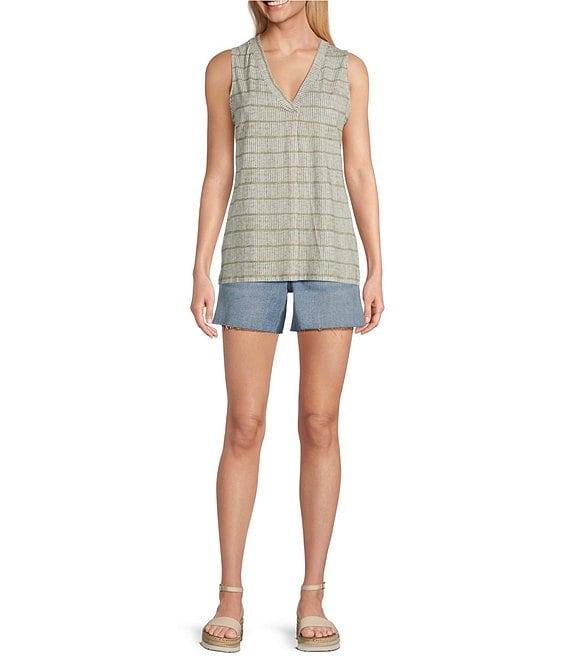 Tommy Bahama Kauai Bungalow Bay Printed Jersey V-Neck Sleeveless High-Low Hem Tank Product Image