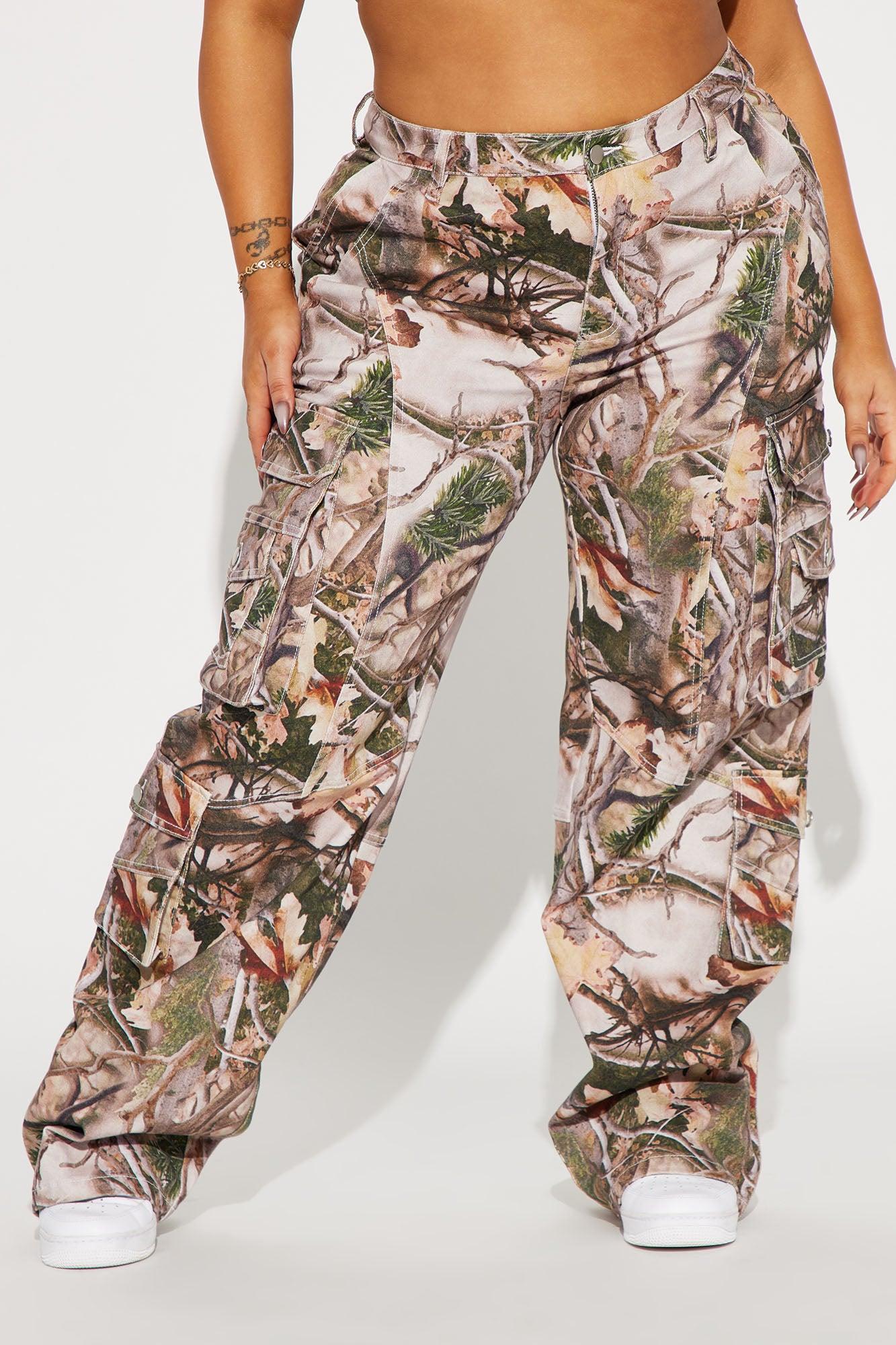 Hide And Seek Stretch Camo Cargo Jean - Taupe Product Image