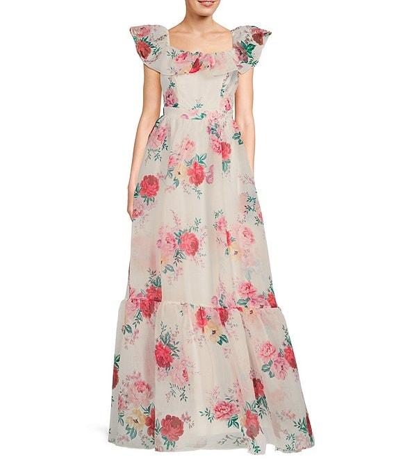 B. Darlin Floral Print Ruffled A-Line Dress Product Image