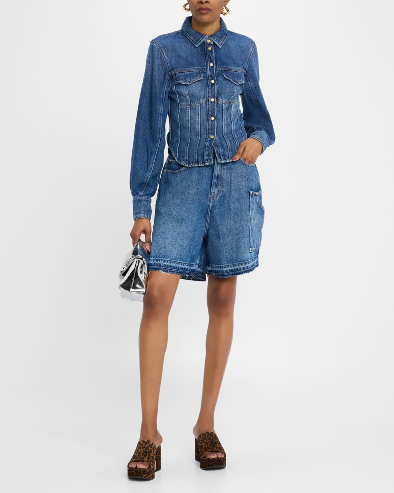 Denim Cargo Shorts Product Image