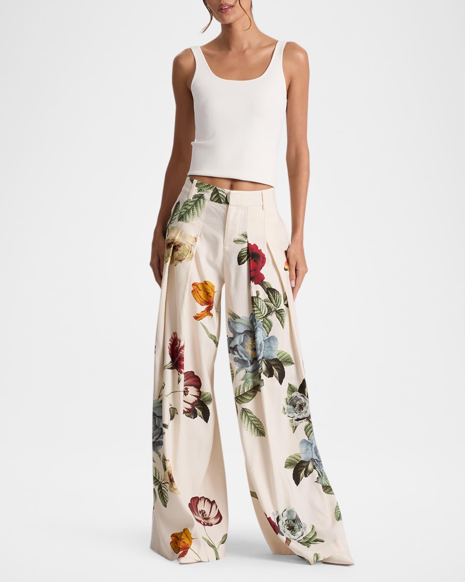 Blaire Provence Floral Pleated Pants Product Image