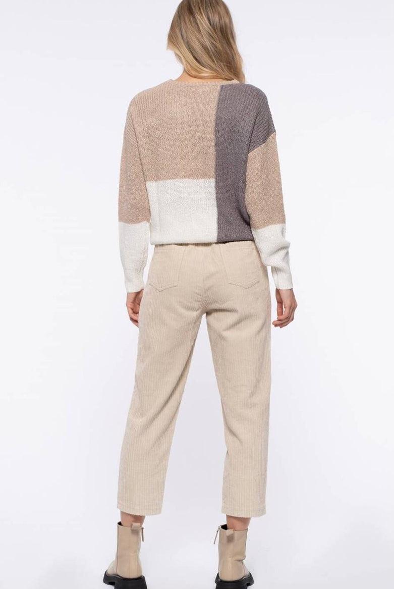 Color Block Knit Pullover Product Image