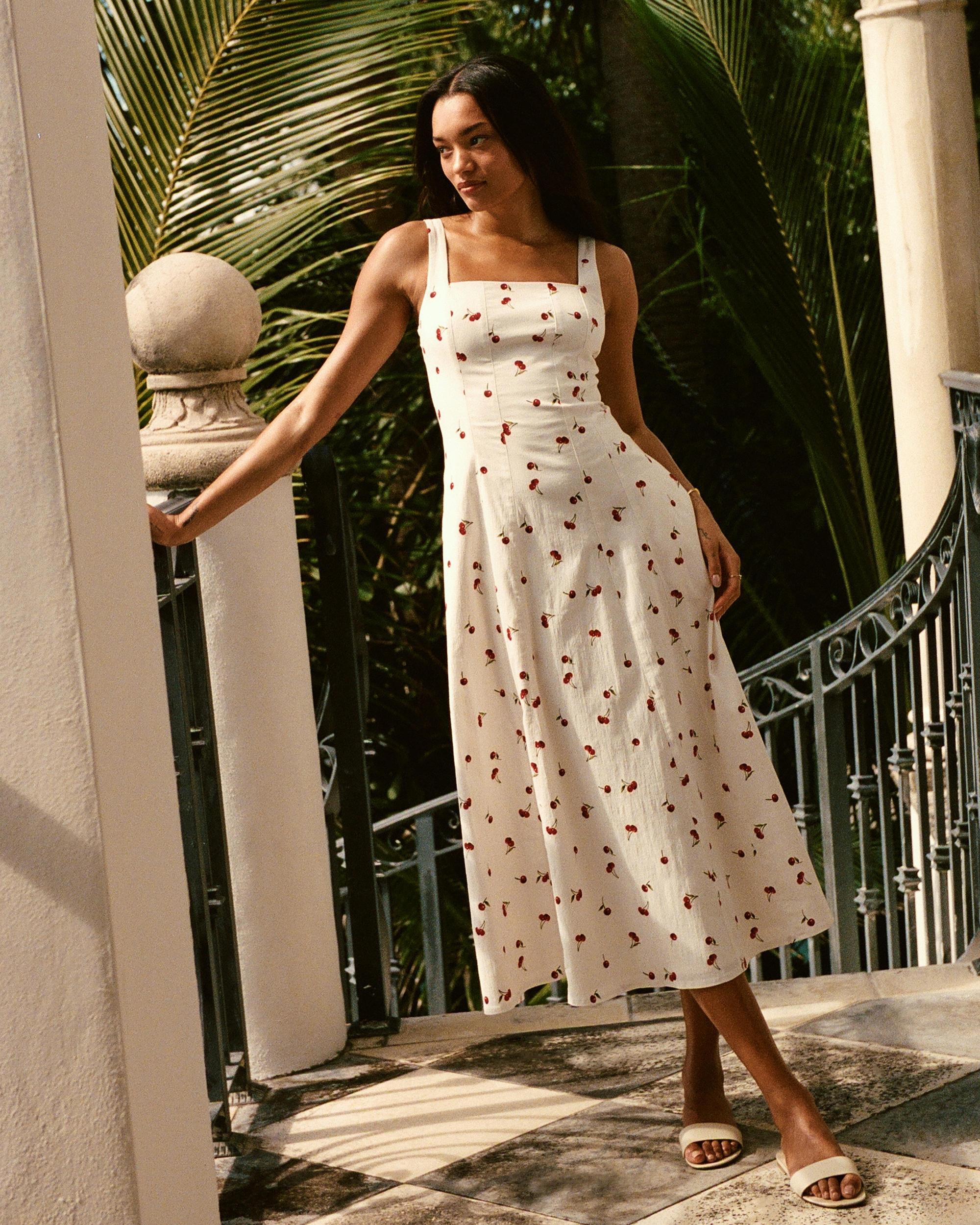 The A&F Mila Stretch Midi Dress Product Image