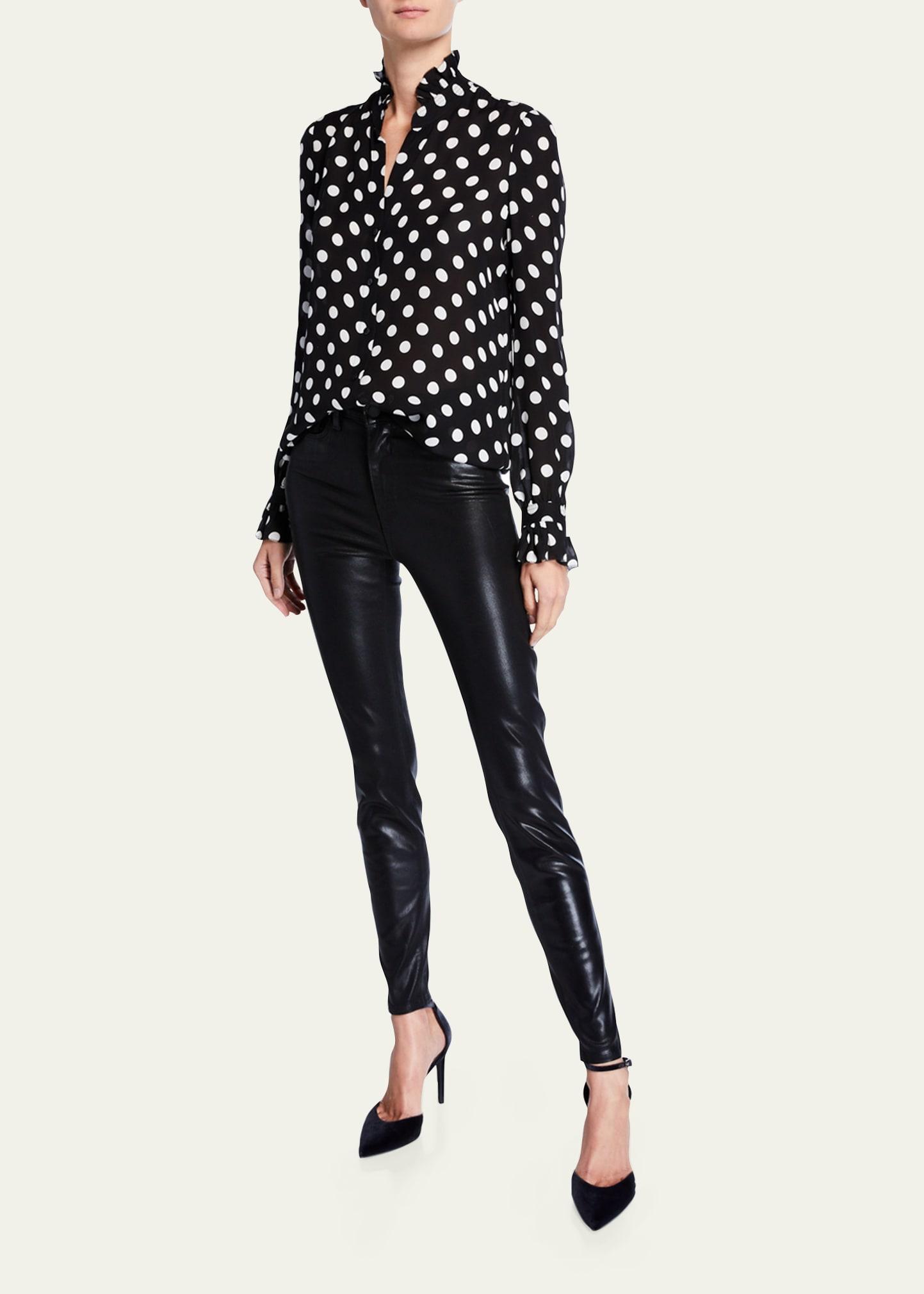 Womens Marguerite High-Rise Skinny Coated Jeans Product Image