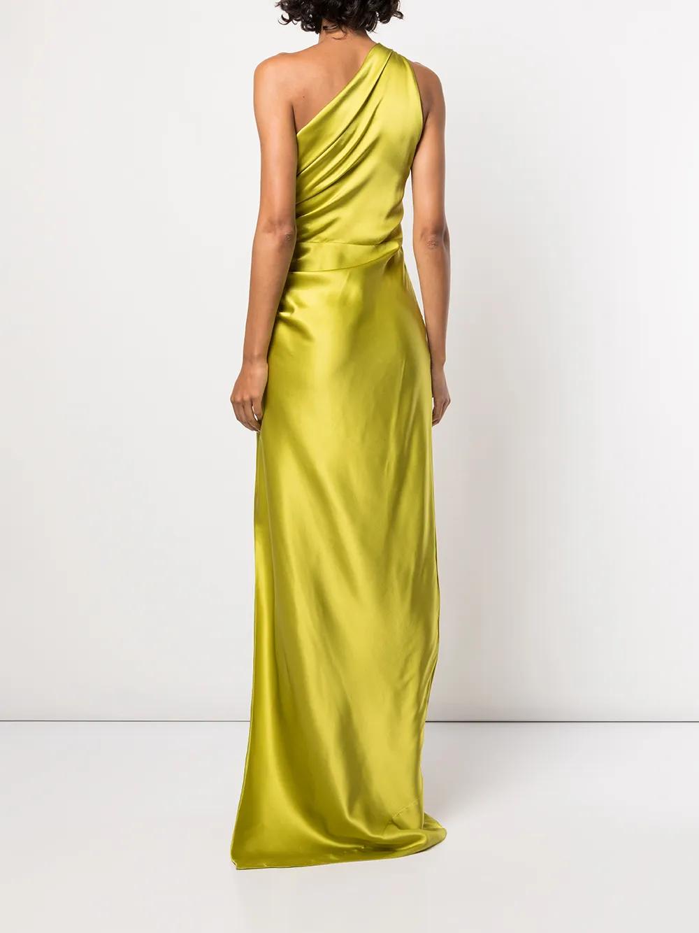 one-shoulder silk gown Product Image