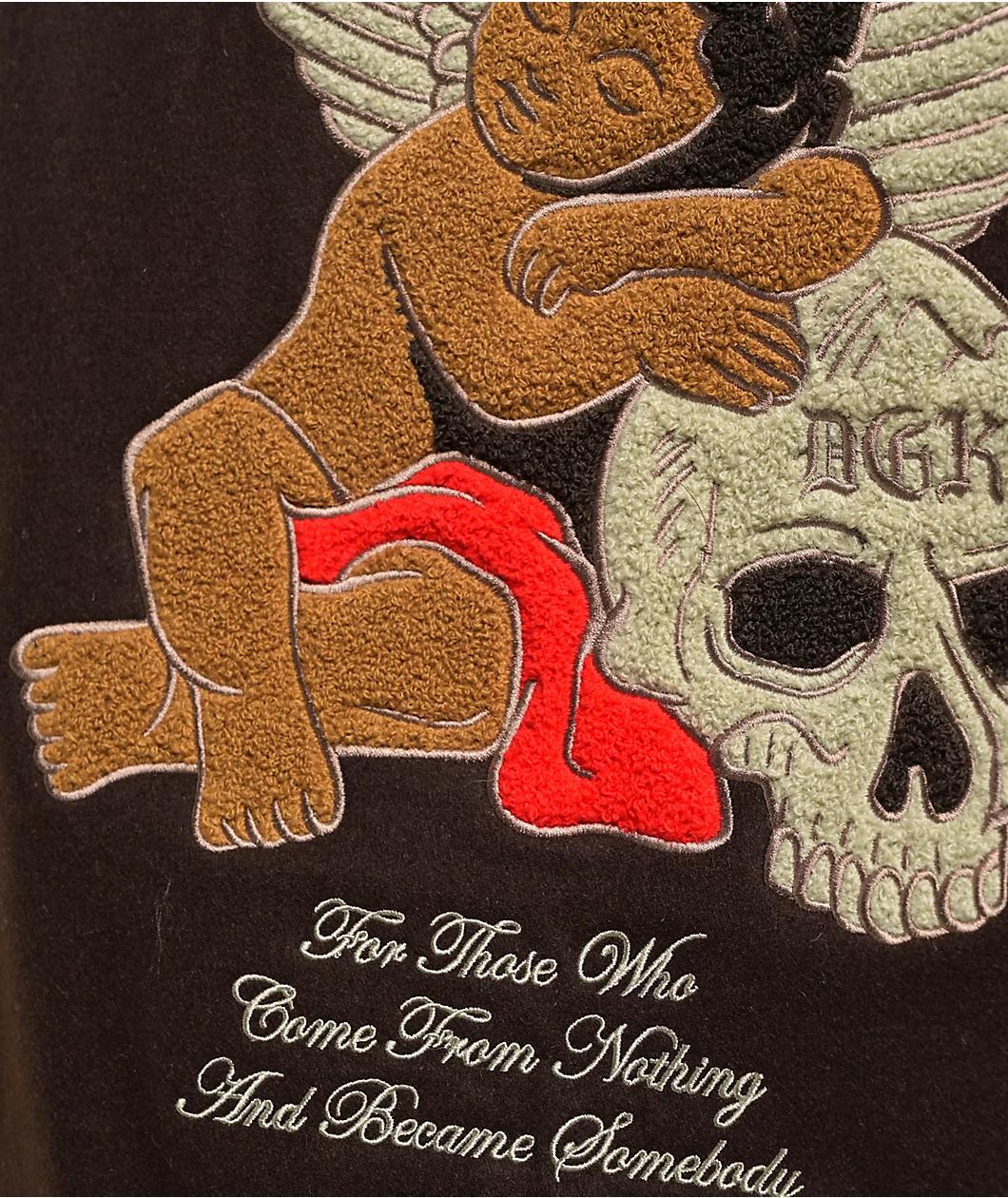 DGK Represent Letterman Brown & Tan Varsity Jacket Product Image