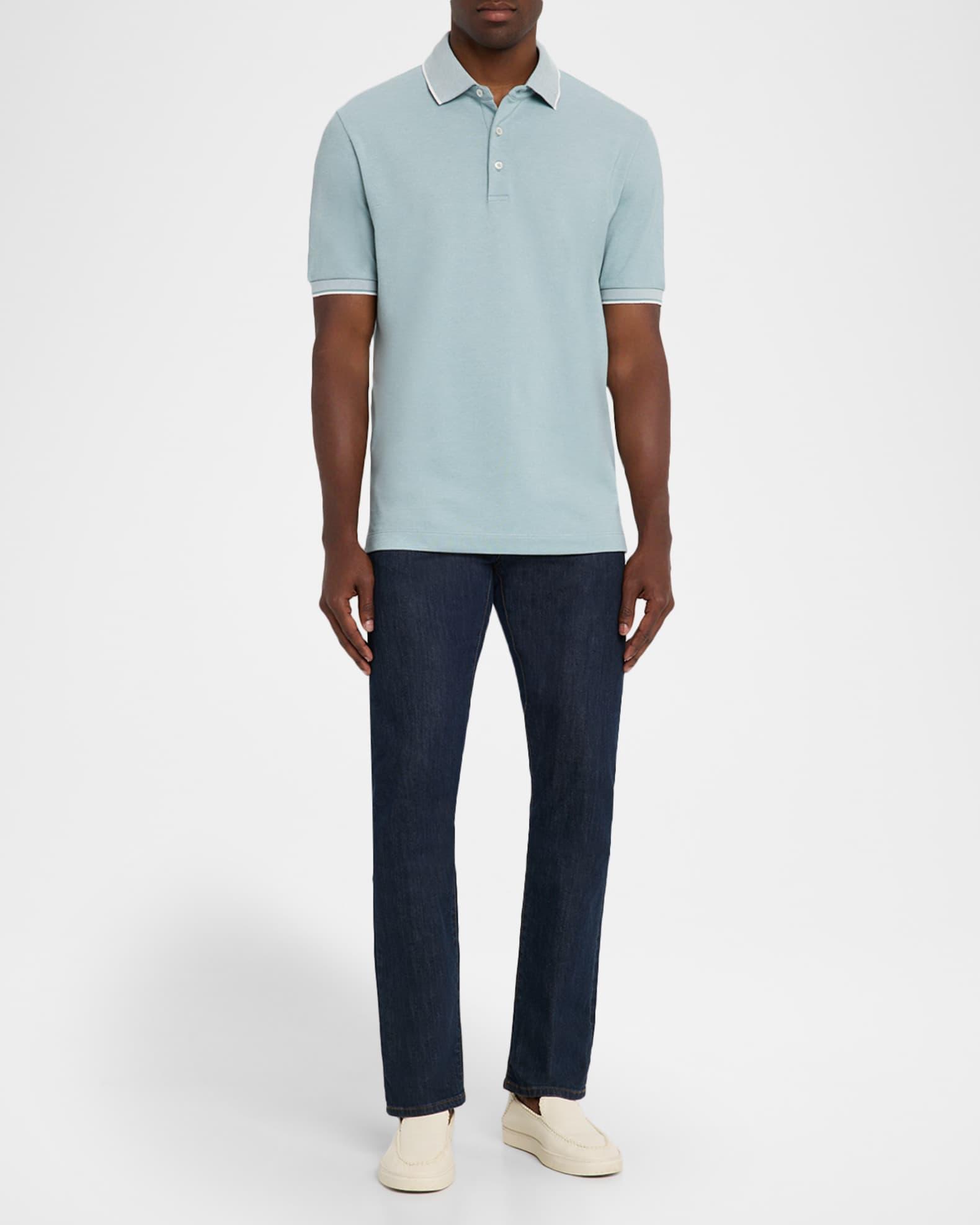 Men's Two-Tone Pique Polo Shirt Product Image