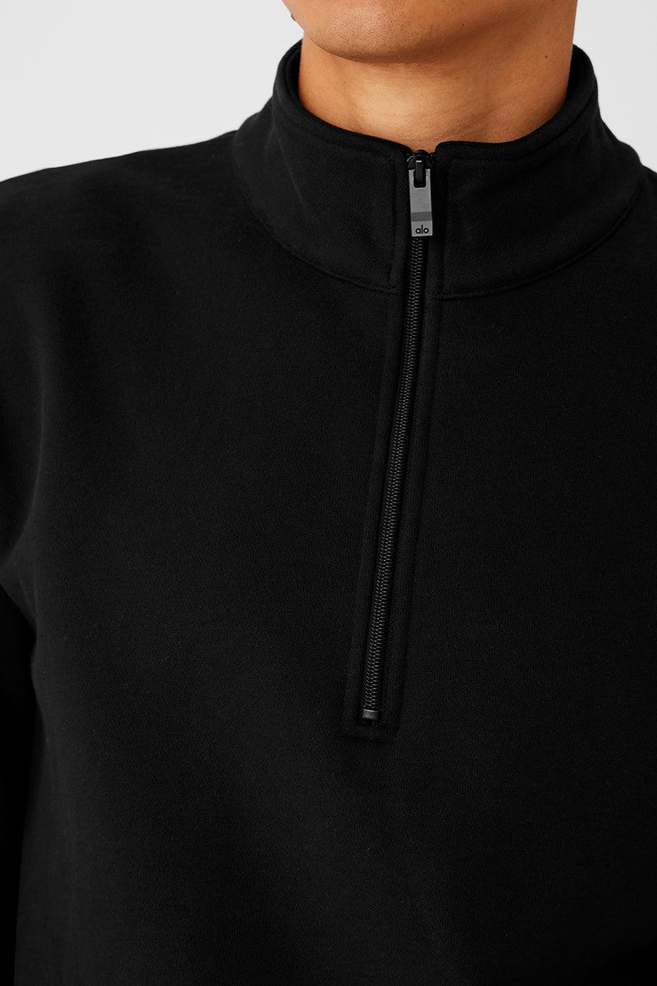 Renown Heavy Weight 1/4 Zip - Black Male Product Image