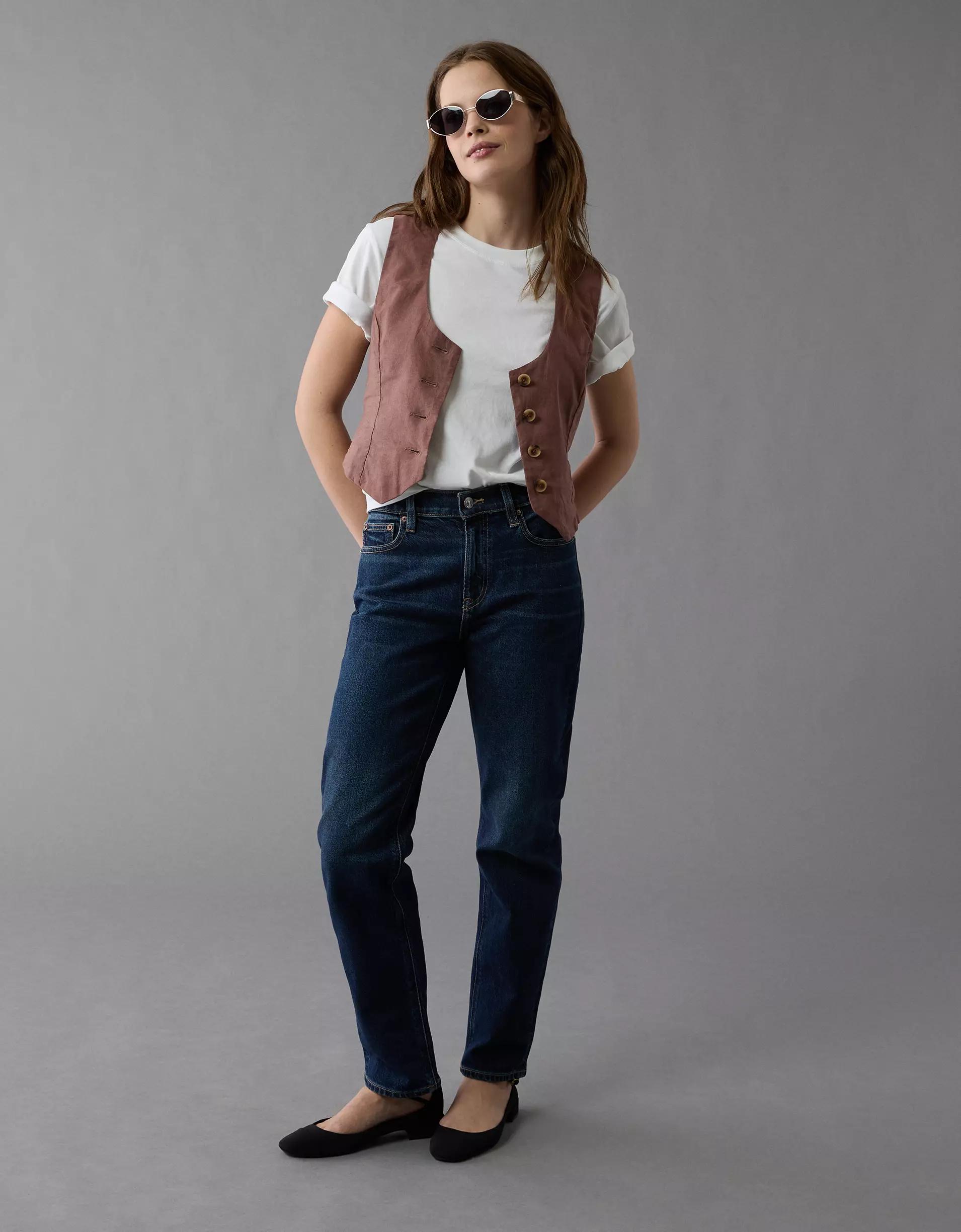 AE Linen-Blend Vest Product Image