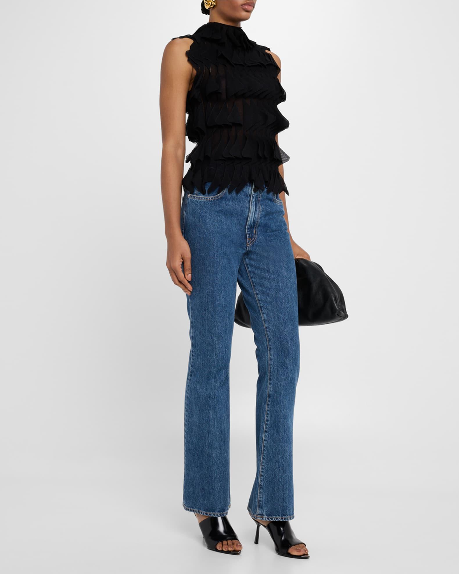 Pointed Ruffle Sleeveless Top Product Image