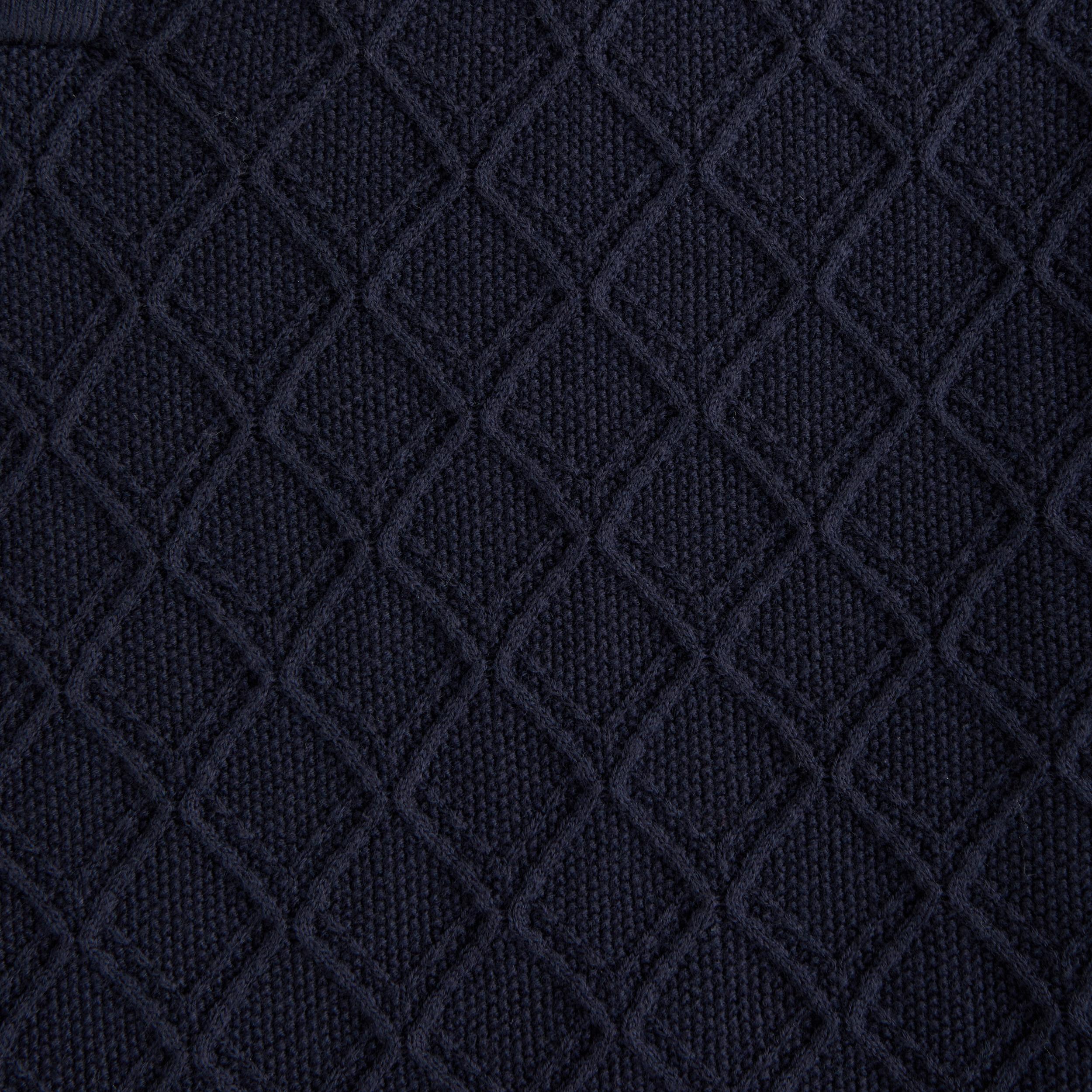 Preppy Tipped Johnny Collar Sweater Polo Product Image